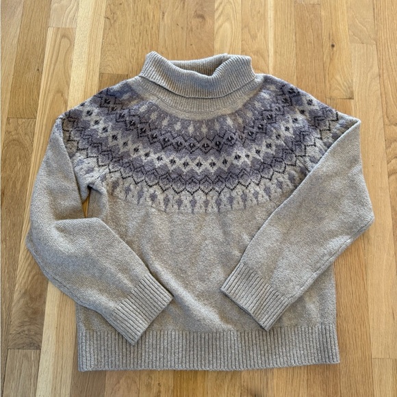 Talbots Haven Well Within Organic Cotton Blend Fairisle Sweater Retail $148 XS - Picture 9 of 16